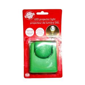 Christmas House LED Projector Light, Santa Reindeer Sleigh Green Plastic Battery